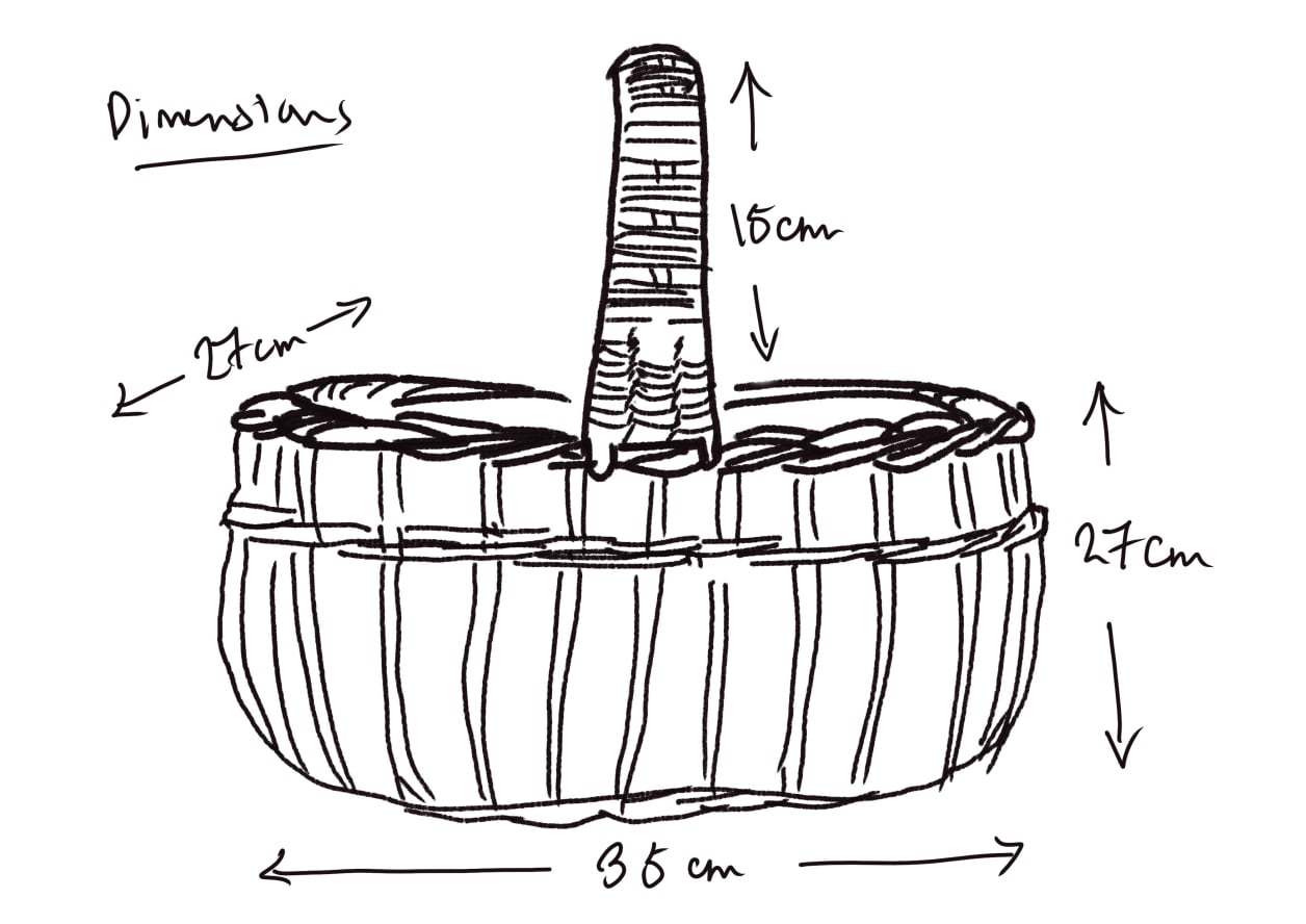 Traditional basket dimensions