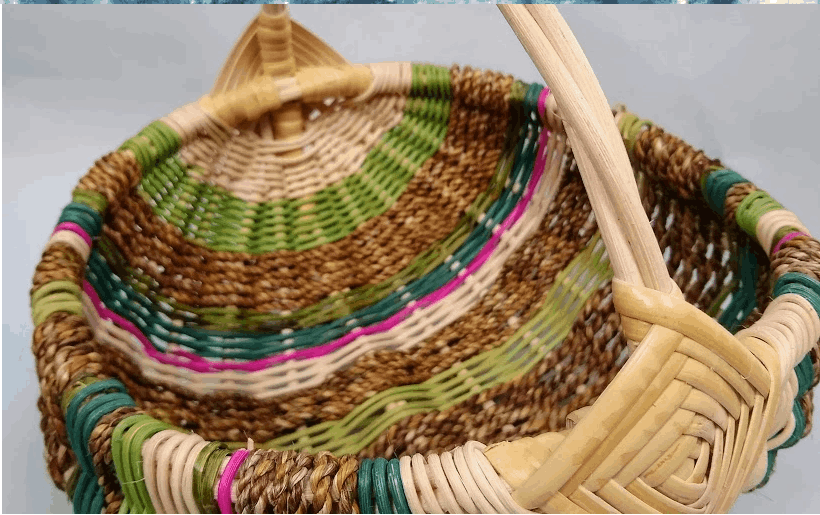 Emma Winter Flextiles Blog frame basket, mixed materials