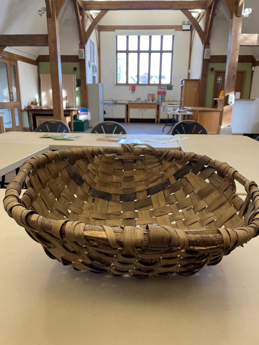 Oak Swill basket Acton Scott Heritage Farm