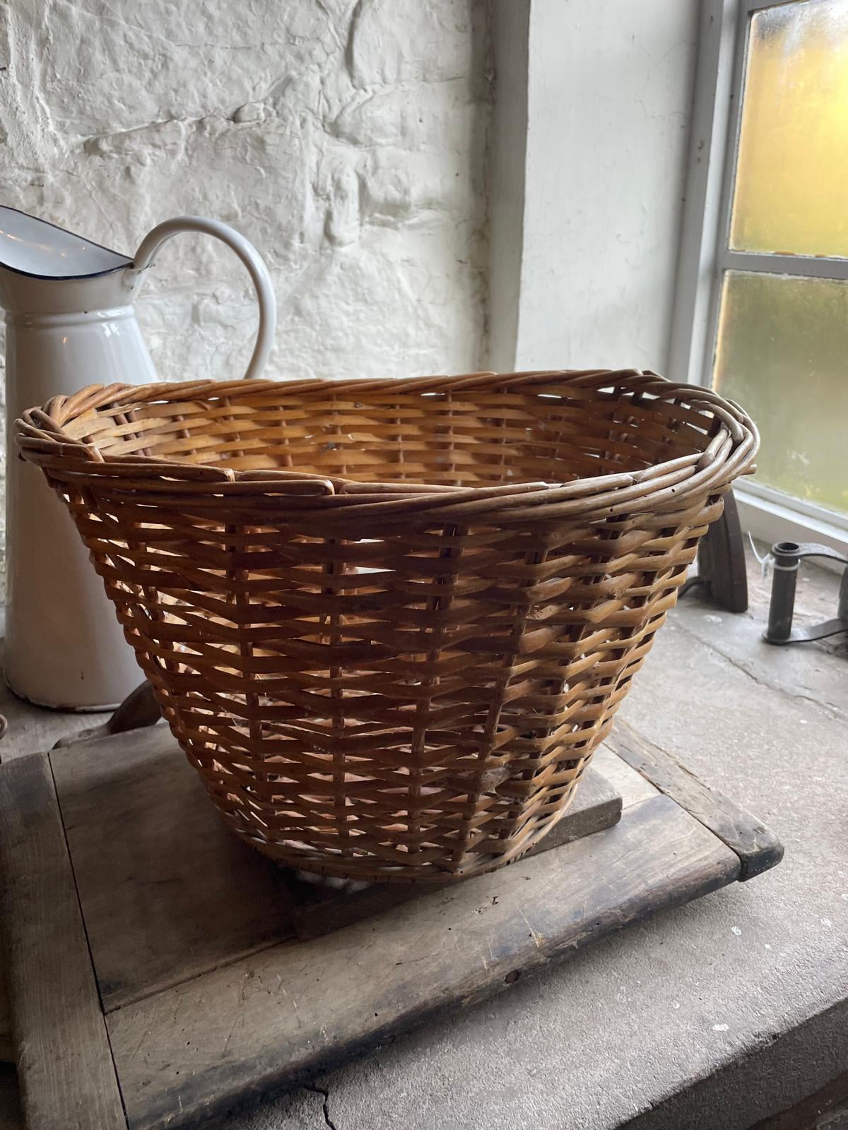 Miniature picnic basket with lid at Acton Scott Heritage Farm