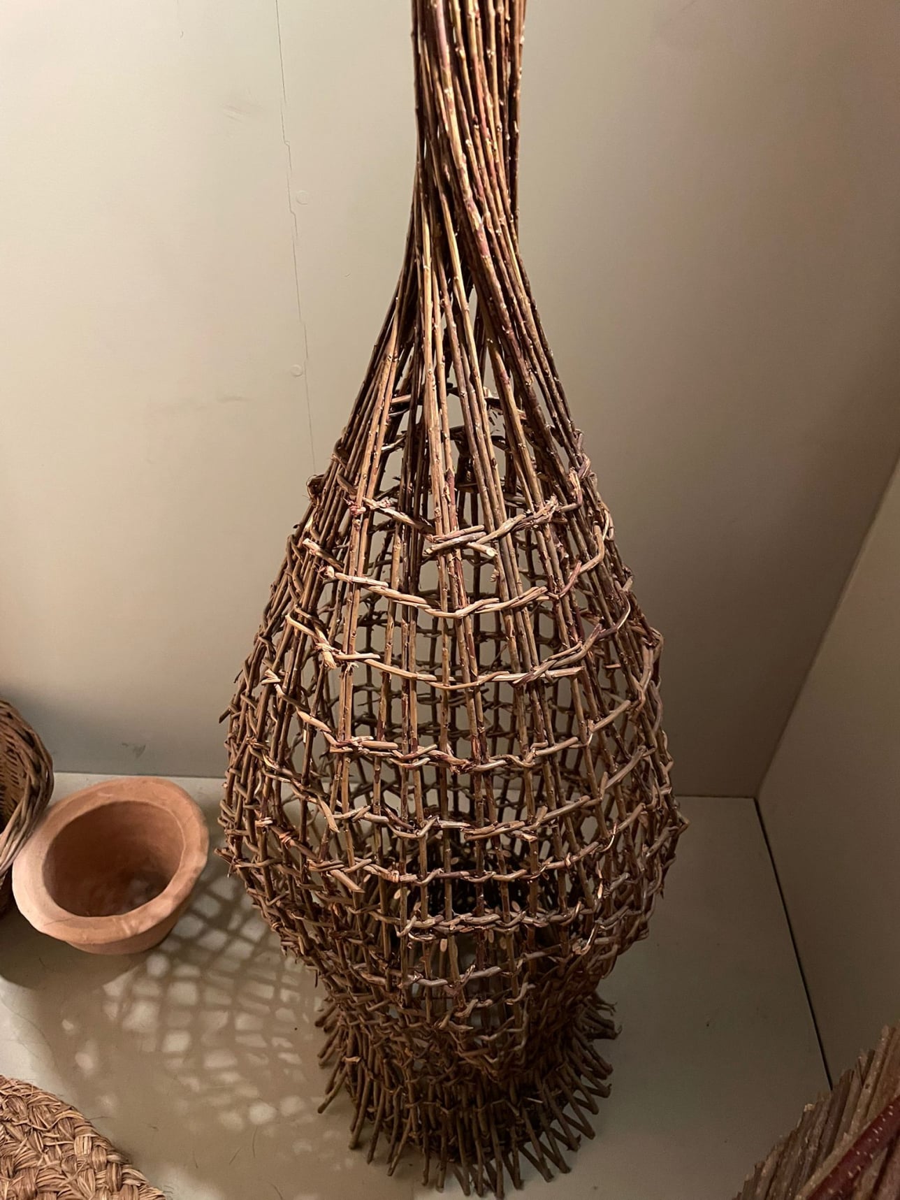 Fish trap basket at Shrewsbury Museum and Art Gallery