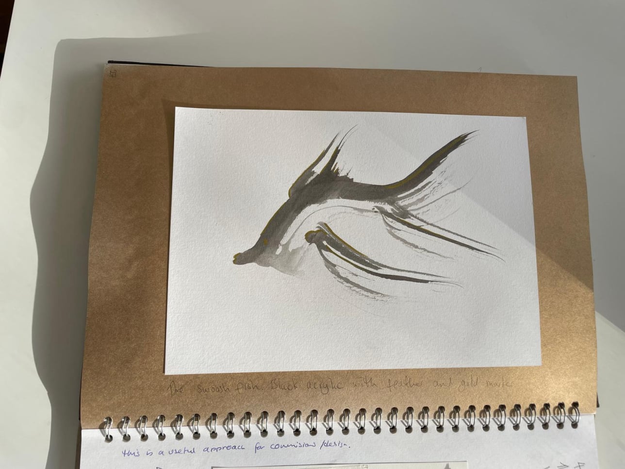 City and Guilds level 2 basketry design unit mark making swishy fishy