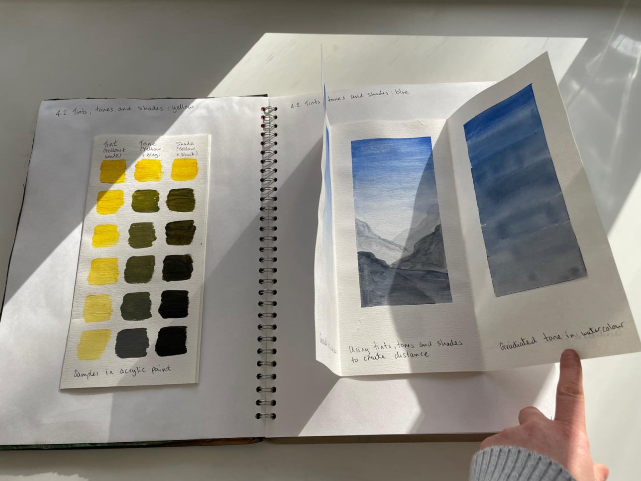 City and Guilds level 2 basketry design unit shades, tones and tints