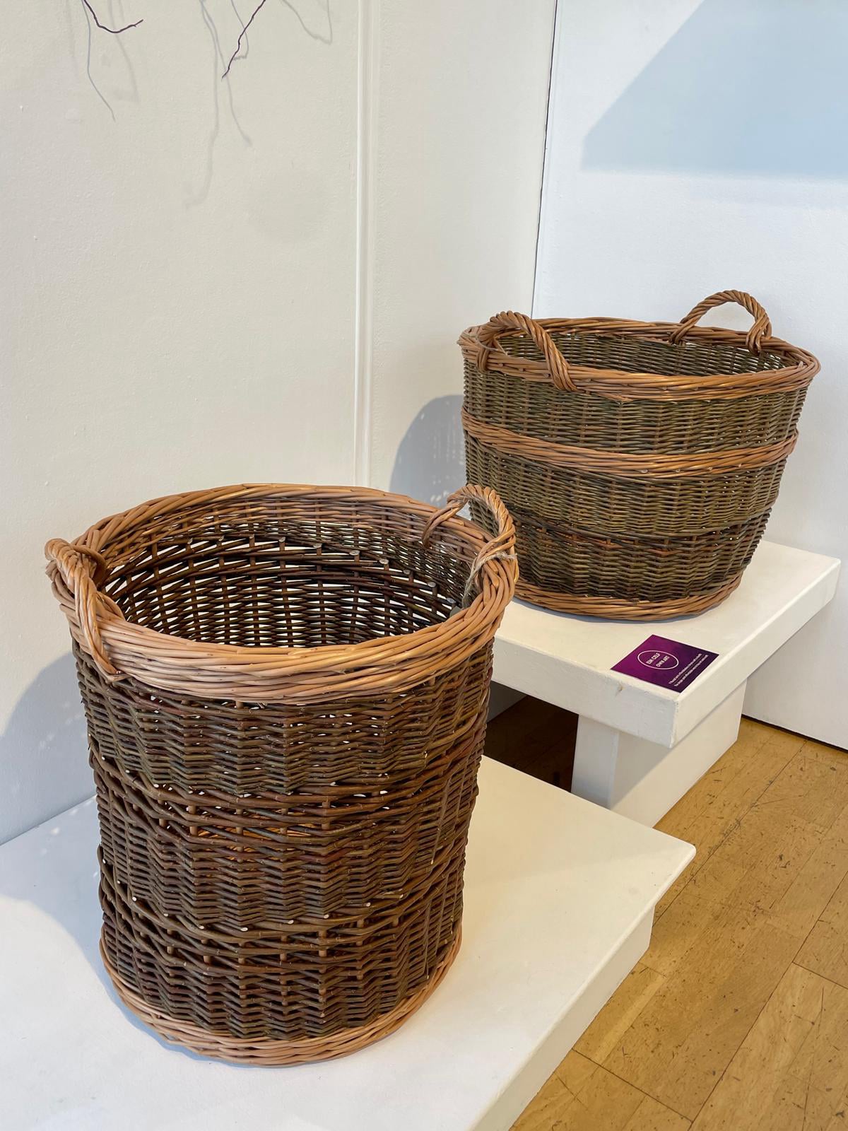 Log baskets Basketry: rescuing, reviving and retaining exhibition Cardiff