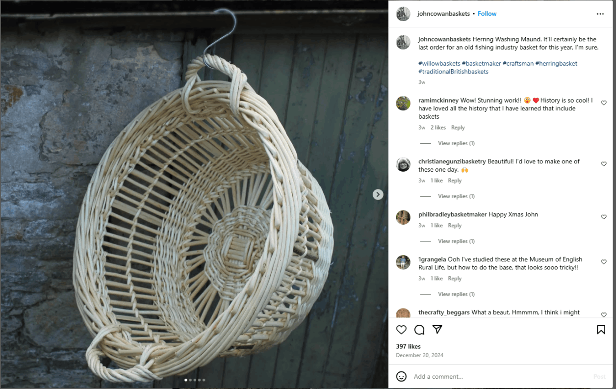 John Cowan Instagram page