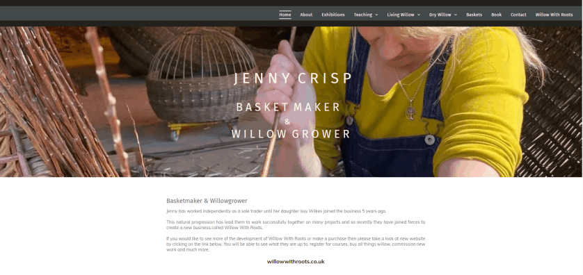 Jenny Crisp/ Willow with roots