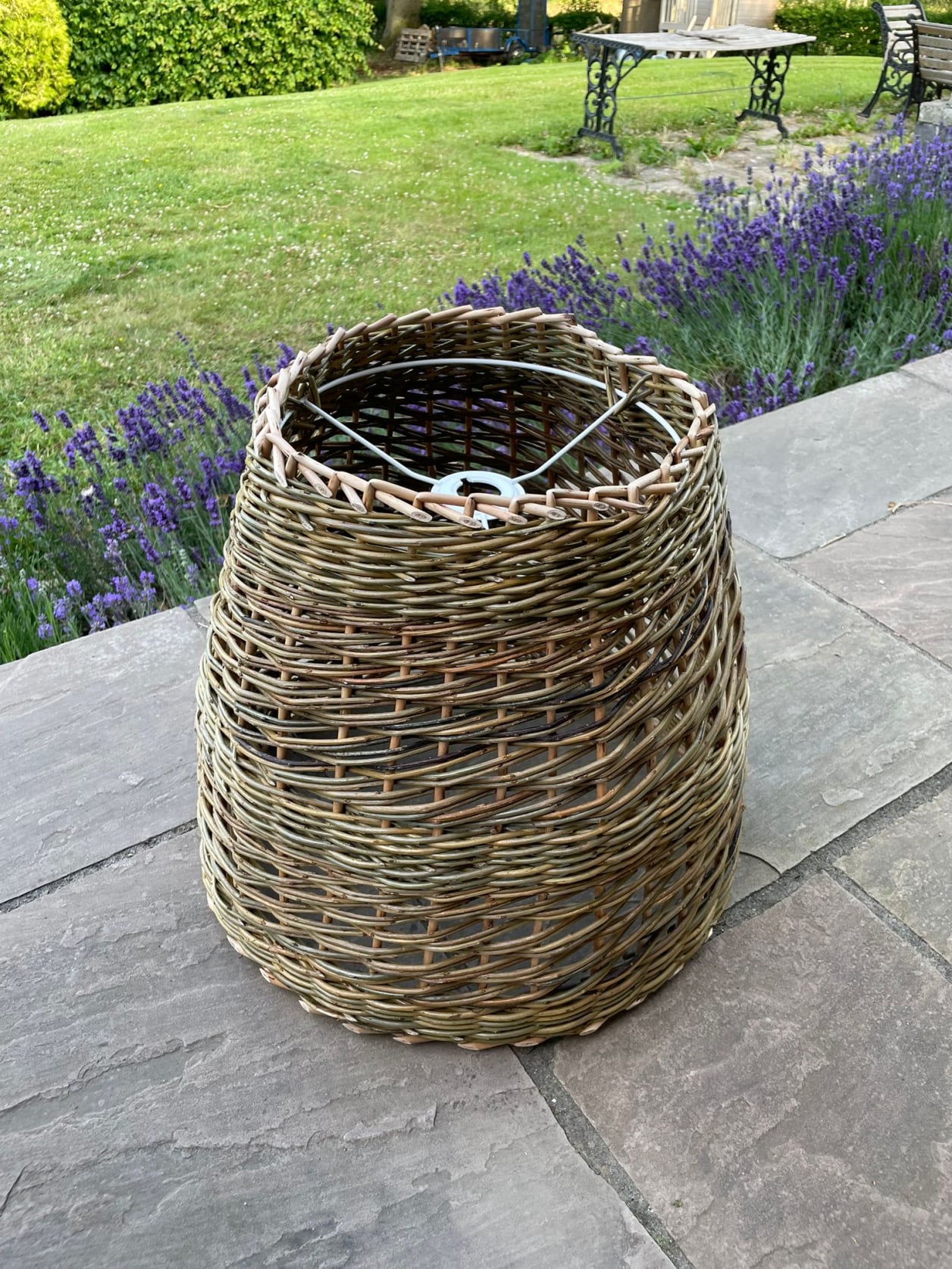Experimenting with shapes in willow lampshades