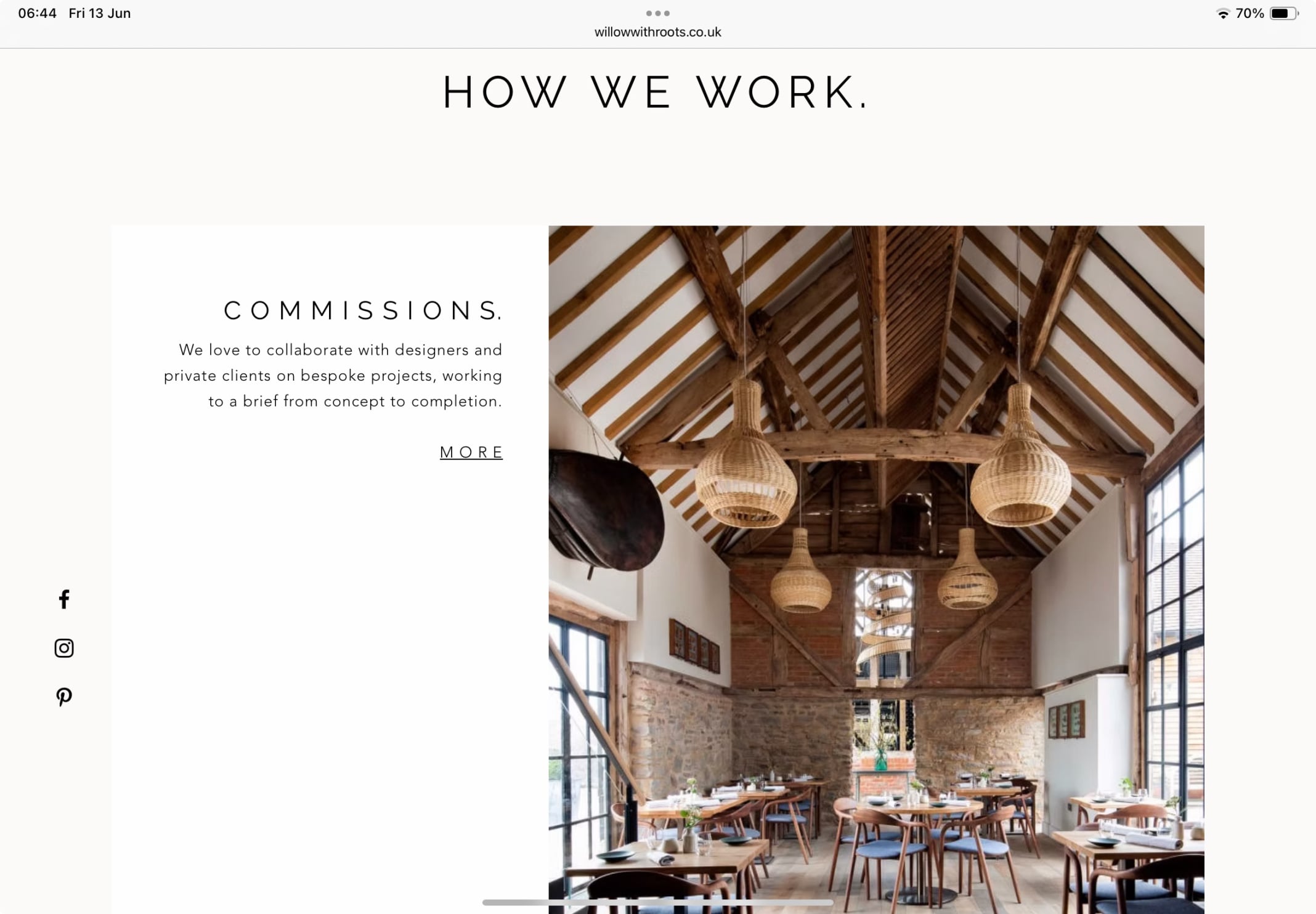 Jenny Crisp's lampshades at Pensons